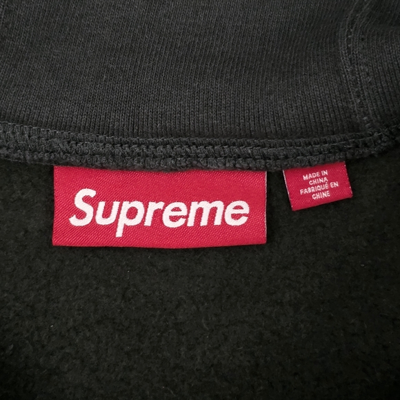 Supreme Wrapped Half Zip Hooded Black Sweater - Picture 4 of 10